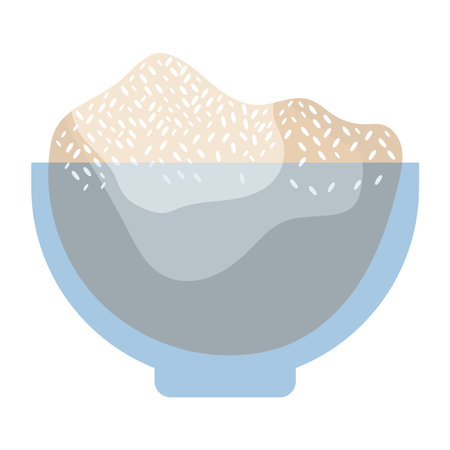 flour bowl illustration vector isolatedのイラスト素材