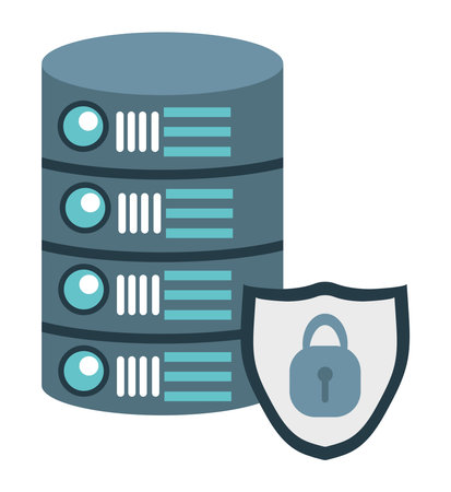 database security illustration vector isolatedのイラスト素材