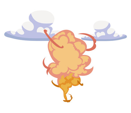 sandstorm illustration and clouds vector isolatedのイラスト素材
