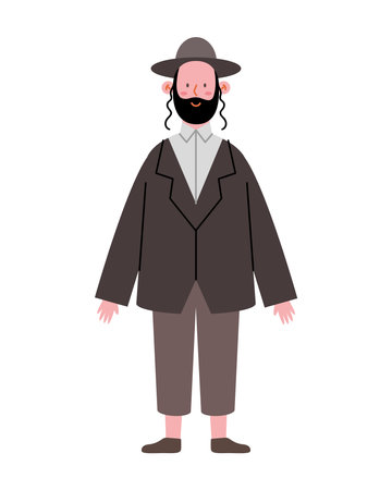 jewish person illustration vector isolatedのイラスト素材