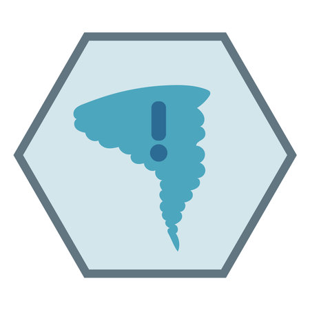hurricane in signal isolated iconのイラスト素材