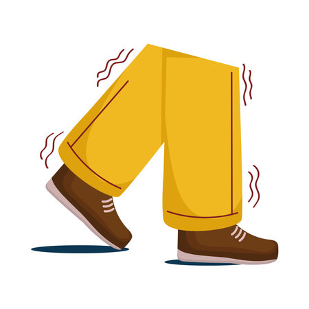 parkinson trembling in feet isolatedのイラスト素材