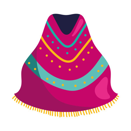 cinco de mayo mexican poncho illustrationのイラスト素材
