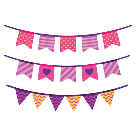 birthday party decorationのイラスト素材