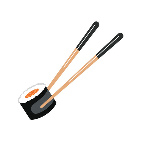 sushi and chopsticksのイラスト素材