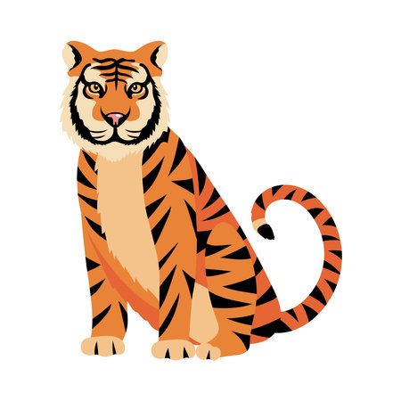 tiger animal illustrationのイラスト素材