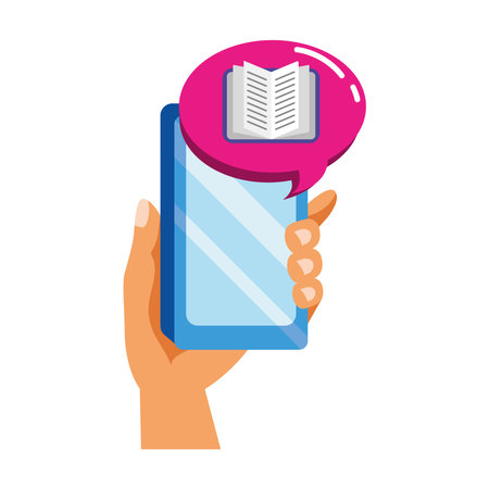 ebook smart phoneのイラスト素材