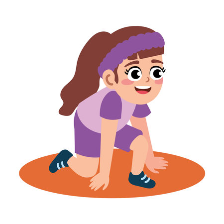 runner girl athleteのイラスト素材