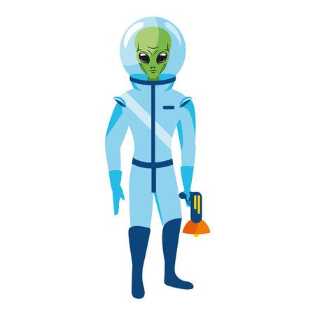 alien with spacesuitのイラスト素材