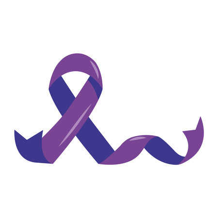 purple ribbon emblem for month alzheimers diseaseのイラスト素材