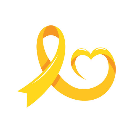 yellow ribbon of sarcoma cancerのイラスト素材