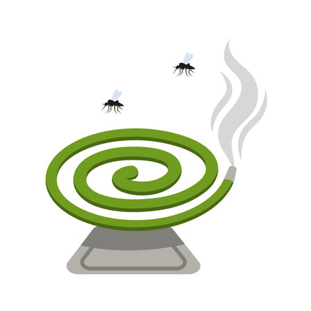 mosquito repellent spiral aromaのイラスト素材