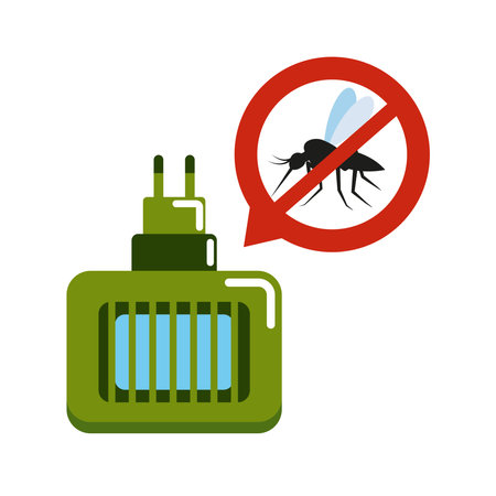dengue mosquito pest control electric repellentのイラスト素材