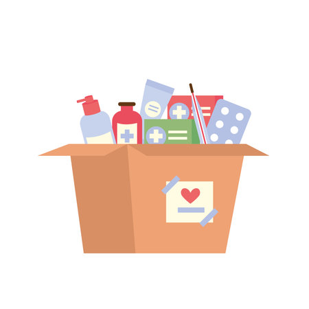 medicines donation for charityのイラスト素材