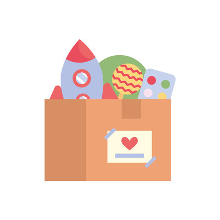 charitable toys donation for kidsのイラスト素材