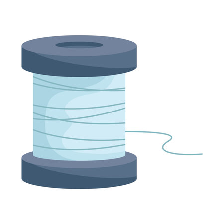 fishing line reel equipment isolatedのイラスト素材