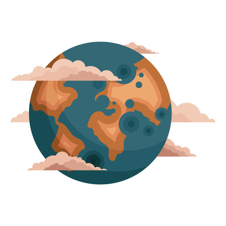 global warming record temperatures isolatedのイラスト素材