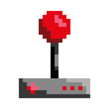 video game item pixelated joystick isolatedのイラスト素材