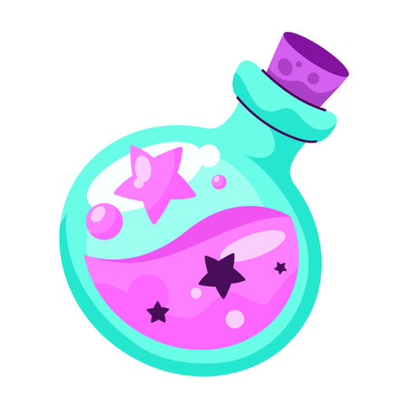 magic elixir bottle icon isolatedのイラスト素材