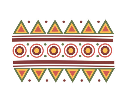 african ethnic culture pattern isolatedのイラスト素材