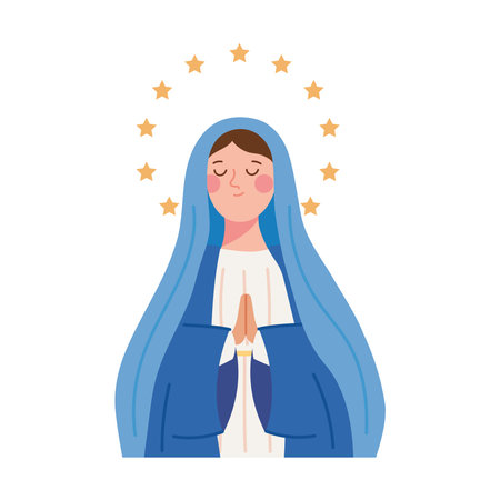 miraculous virgin maryのイラスト素材