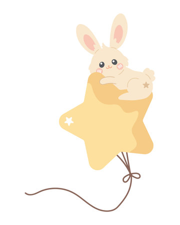 baby shower cute bunnyのイラスト素材