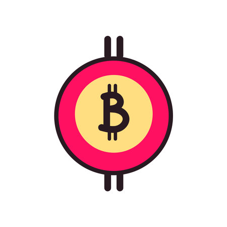 bitcoin cryptocurrency iconのイラスト素材
