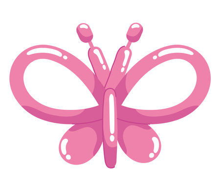 butterfly figure with balloonsのイラスト素材