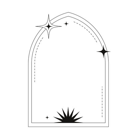 monochrome frame simple isolated designのイラスト素材
