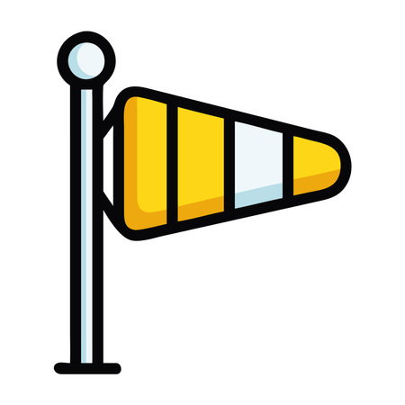 Wind sock direction indicator illustrationのイラスト素材