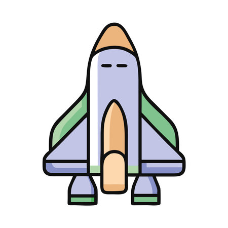 Space Rocketship Exploration Iconのイラスト素材