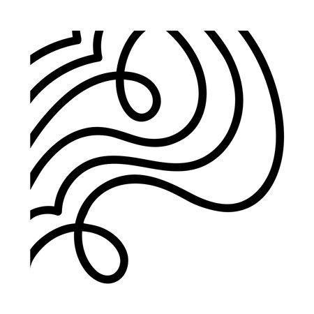 Abstract Border Creative Wavy Line Artのイラスト素材
