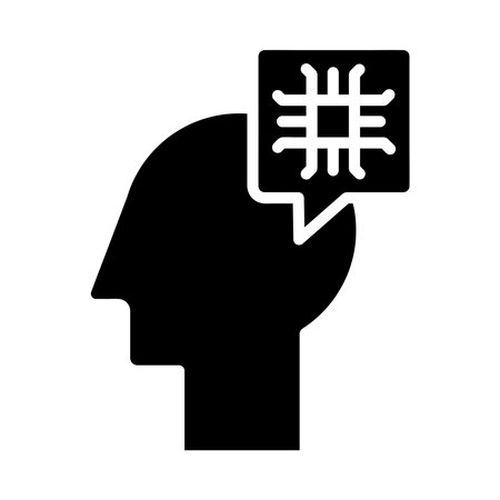 AI neural network icon illustrationのイラスト素材