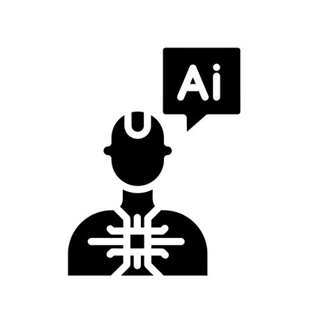 AI education anatomy icon illustrationのイラスト素材