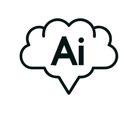 Ai speech bubble icon artificial intelligence conversation toolsのイラスト素材
