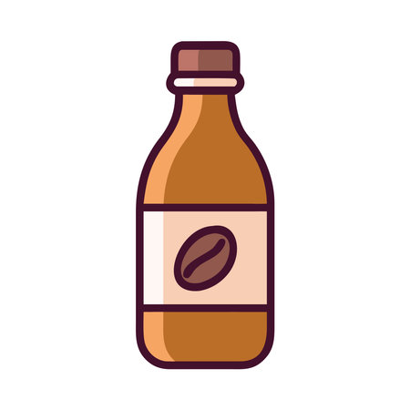 Coffee culture in a coffee bottle icon illustrationのイラスト素材