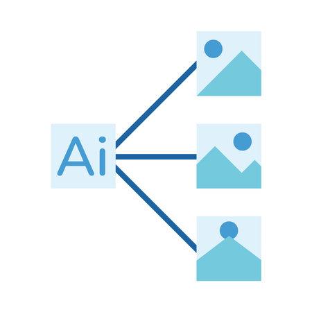 Generative AI flow icon illustrationのイラスト素材