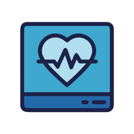 heart doctor with heartbeat monitorのイラスト素材