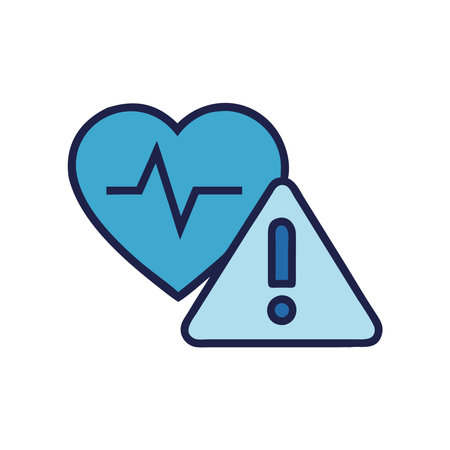 heart doctor warning sign isolatedのイラスト素材
