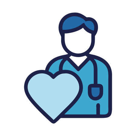 heart doctor with professional attireのイラスト素材