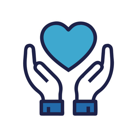 heart doctor holding heart with handsのイラスト素材