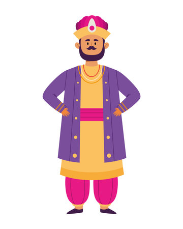 indian king with noble heritageのイラスト素材