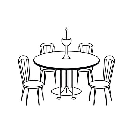 wedding table with a beautiful setupのイラスト素材