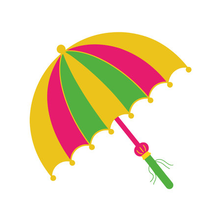 wedding umbrella with vibrant colorsのイラスト素材