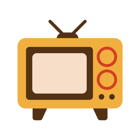 Vintage Object Television Media iconのイラスト素材
