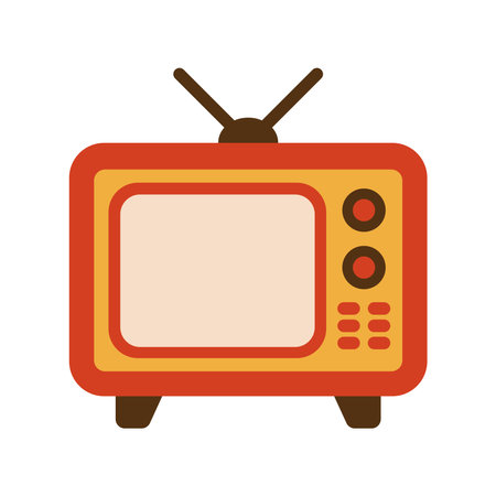 Vintage Object TV Entertainment Iconのイラスト素材