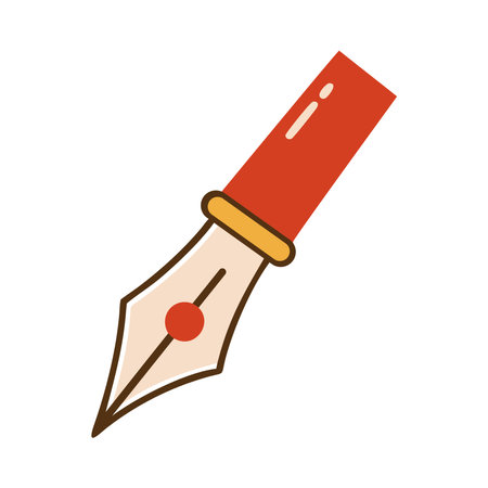 Vintage Object Fountain Pen Classic Calligraphyのイラスト素材