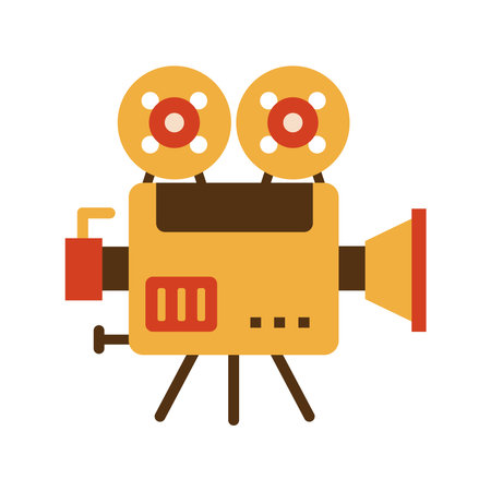 Vintage Object Film Camera Movie Recordingのイラスト素材