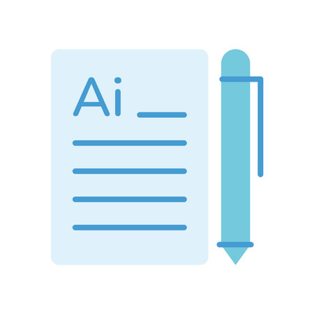 Generative AI Automated Writing Digitalのイラスト素材