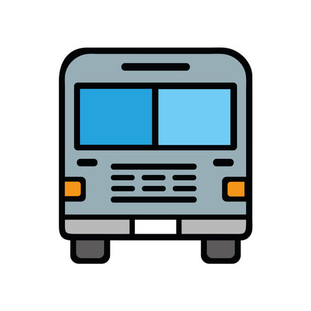 Bus icon modern public transit vehicle city transportのイラスト素材